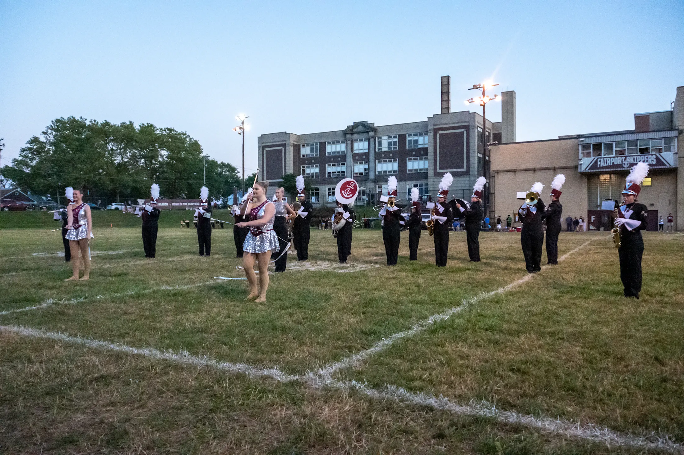 Band with Baton Girls